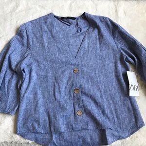 Zara- brand new- button shirt women’s M
